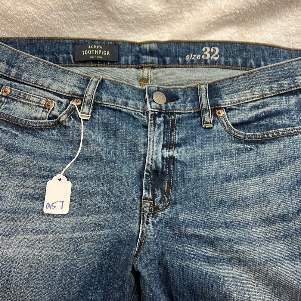 EUC jcrew, toothpick jeans, size 32